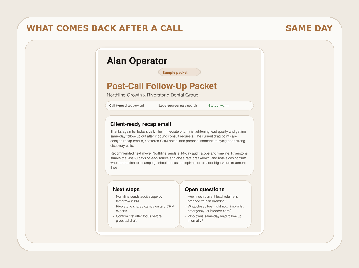 Preview of a Relay follow-up packet.